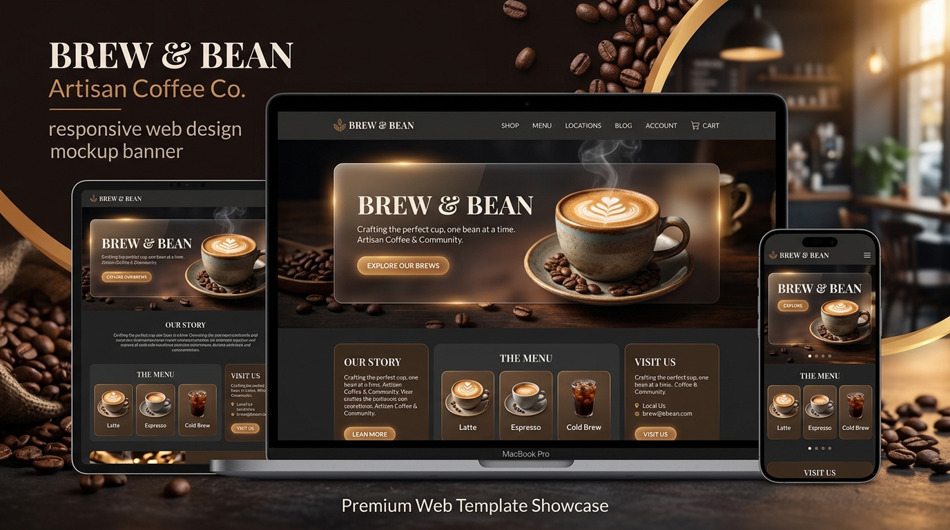 Template Website Coffee Shop & Roastery Zaincodex